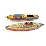 Vtg Tin Boats - Wolvering Ship, Surf King
