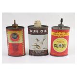 (3) Vintage Gun & Sewing Maching Oil Tins