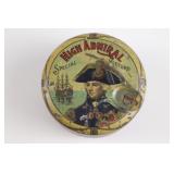 Antique HIGH ADMIRAL Smoking Tobacco Tin.