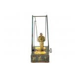Wyandotte Man on the Flying Trapeze Tin Windup Toy