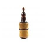 Vtg Treen Hand Turned Wood Bottle 14 1/2 " tall
