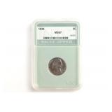 1939 Jefferson Nickel NTC MS67