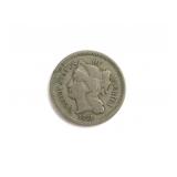 1866 Shield Nickel with Rays