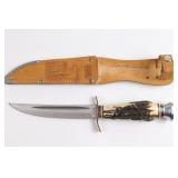 Vintage Edge Brand Fixed Blade Hunting Knife #461