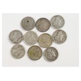 (10) Mercury Dimes