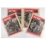 (4) YANK Magazines from Spring 1944