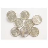 (10) 1941 Mercury Head Dimes