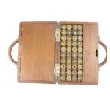 Vtg Wooden Field Reloading Kit with accessories