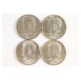 (4) Kennedy Silver Half Dollars 1964