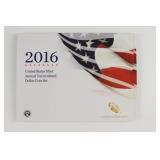 2016 US Mint Unc Dollar Coin Set inc Silver Eagle