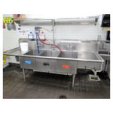 103-inch 3-compartment Sink W/hand Sink