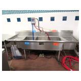 94-inch 3-compartment Sink