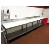 10.5ft Wall-mount Polytop Table - 24in Deep