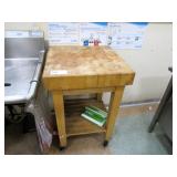 24x24 Boos Butcher Block Table