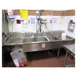 93-inch 3-comparment Sink