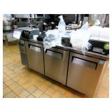 6ft Turbo Air Self-contained 3-door Worktop Cooler Model Jur-72-n6