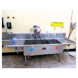 103-inch 3-compartment Sink W/hand Sink