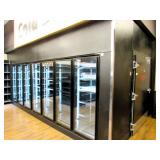 10ft X 20ft Walk-in Beer Cooler W/7 Glass Doors, Shelving 