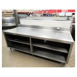 8ft Stainless Steel Table - 34in Deep