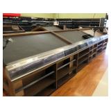 2023 6ft Slant Produce Tables W/front Shelving Insert
