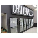12ft X 22ft Walk-in Beer Cooler W/6 Glass Doors 10ft Tall