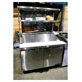 New 4ft Continental Sw48n18m Sandwich Prep With Overhead Shelves