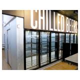 9ft X 22ft Walk-in Beer Cooler W/7 Glass Doors And Shelving 8ft Tall - No Compressor