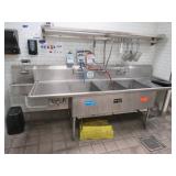 105-inch 3-compartment Sink W/hand Sink