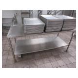 6ft Stainless Steel Table - 30in Deep