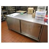 6ft S/steel Cabinet With Sliding Doors - 30in Deep