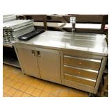 5ft S/steel Bakery Table With Drawers