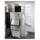 Itv Self-contained 900lb Ice Flaker With Bin, Cart Model Iq900air