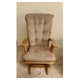 Solid Oak Glider Rocker/42