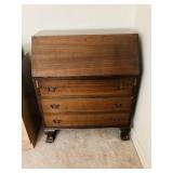 Antique 3 Drawer Secretary w/ Key