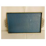 Mid Century Modern Moire Glazed Serving Tray