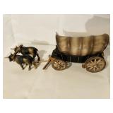 Primitive Ceramic Ox and Carraige Mantle