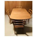 Vintage Drop Leaf Table w/ 4 Chairs