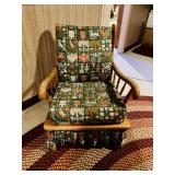 Vintage Solid Wood Chair w/ Removable Cushions