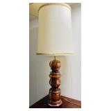 Solid Wood Carved Lamp/39"H