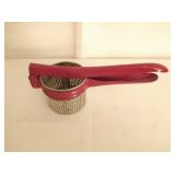 Vintage Red Kitchen Ricer & Potato Masher