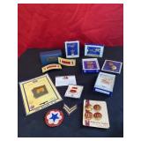 Post WW2 Military Lot Insignia Pins and Patches