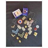 Post World War 2 Military Lot Dog Tags, Patches, Post World War 2 Military Lot Dog Tags, Patches,