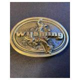 Wyoming Solid Brass Buckle Wyoming Solid Brass Buckle