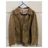 Bull Genuine Leather Fringe Coat size L