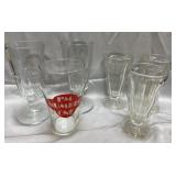 6 glasses, some are parfaits