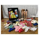 1961 Barbie Doll Case, Barbies, clothes & access