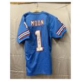 SIGNED! Warren Moon #1 Houston Oilers, Leaf