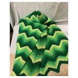 69x48 crocheted ripple throw