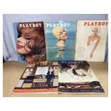 Five 1962 Playboy Magazines