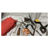 Shop towels and miscellaneous tools